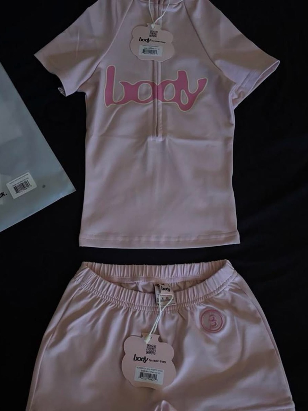Body by Swim BKK Kids Pink Short Sleeve Rash Guard & Shorts Set